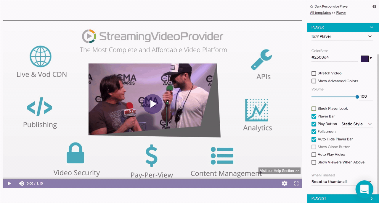 Sleek Video Player For Website